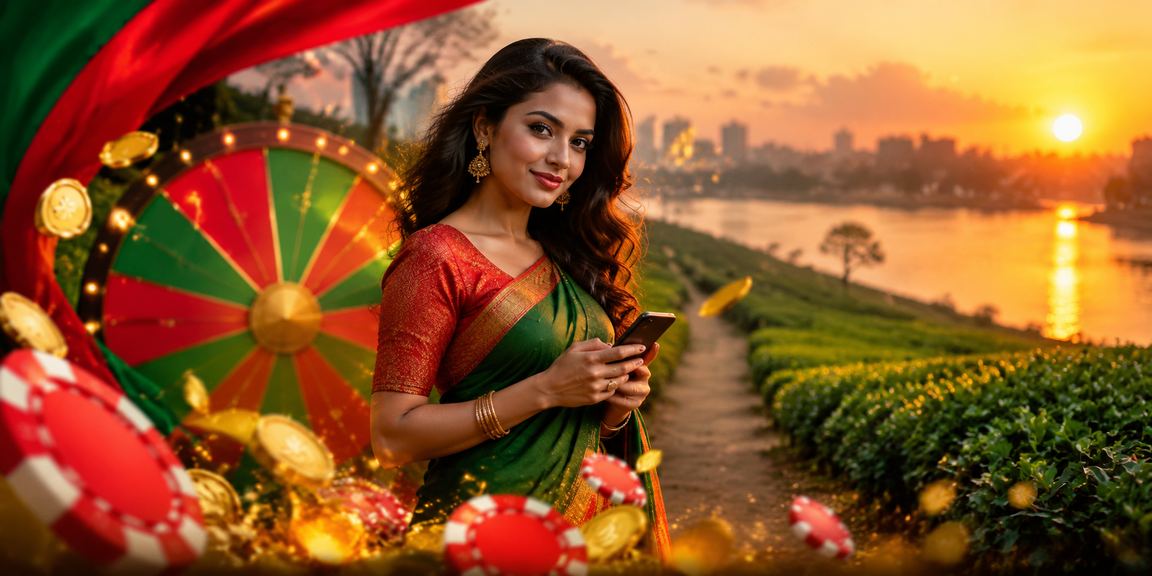 bogura লাকি ড্র রঙ-সবুজ থিমে ক্যাসিনো গেম